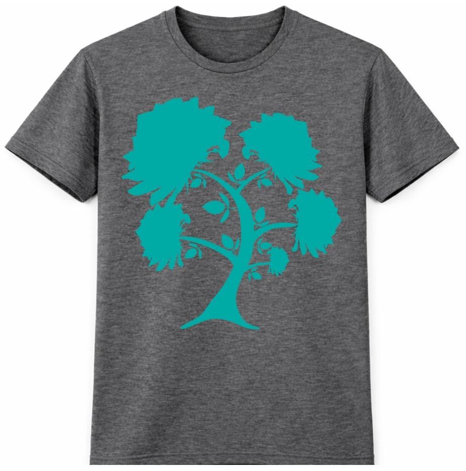 Floral Tree T Shirt Botanical Nature Tree Silhouette Graphic Tee