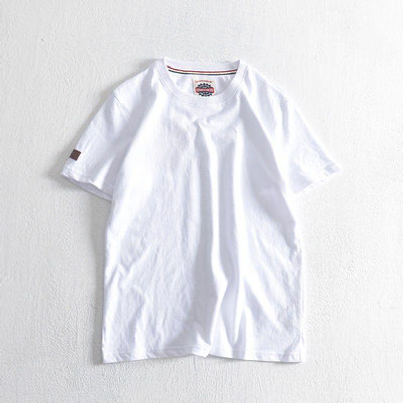 Export Short Sleeve Label Cutting Original Order Men's 100% Cotton T-shirt
