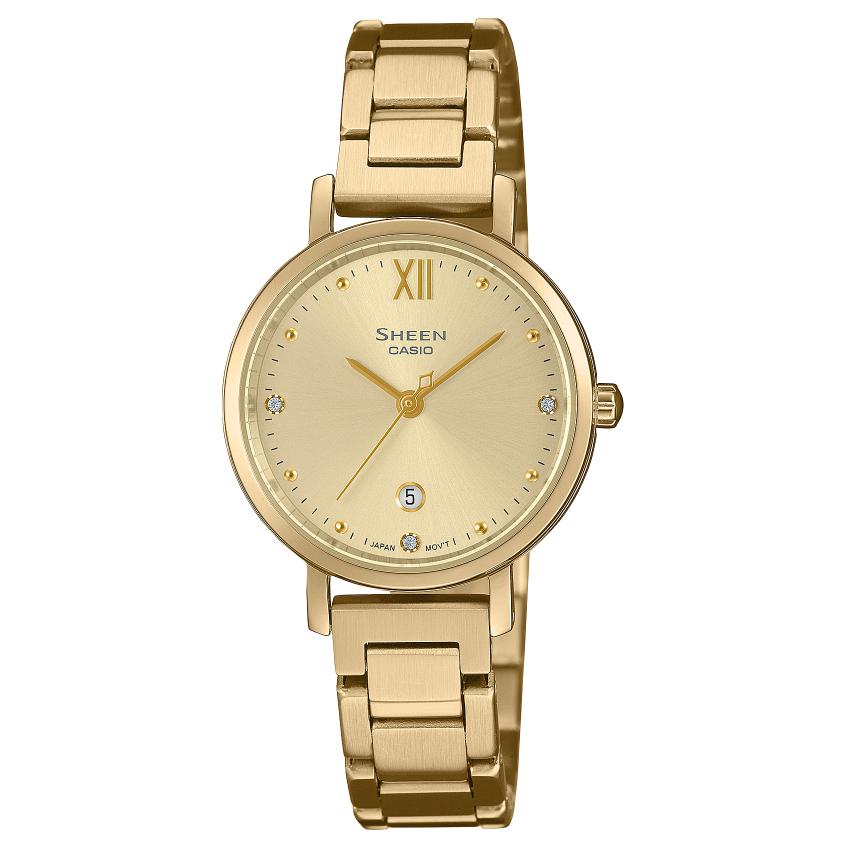 

CASIO Quartz Movement Stainless Steel Strap Watch Women s Watch Gold Dial SHE-4540G-9A Gold Dial