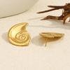 MamacitaSlay 316L Stainless Steel Spiral Stud Earrings 18K Gold Plated Waterproof Jewelry For Women Ocean Inspired Earrings