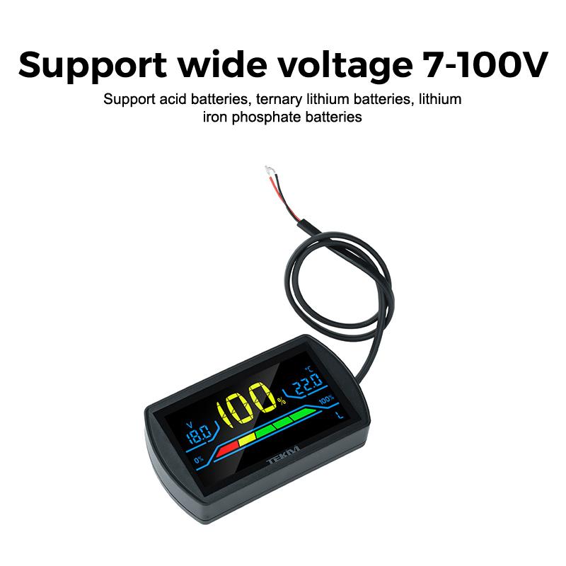 Dc 7-100V Two-Wire Digital Voltage And Power Indicator Universal Power Meter For Acid/Lithium/Lithium Iron Phosphate Batteries