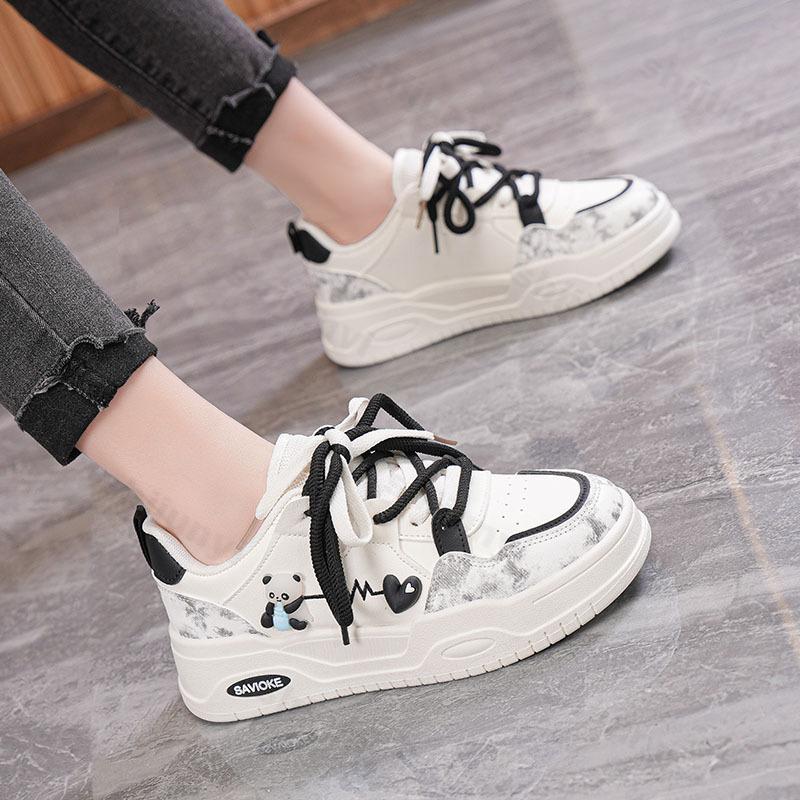 Fashion Women's Vulcanized Shoes 2025 Autumn Fashion Outdoor Non-slip Running Shoes Comfortable Lace Up Casual Sneakers Zapatos Mujer