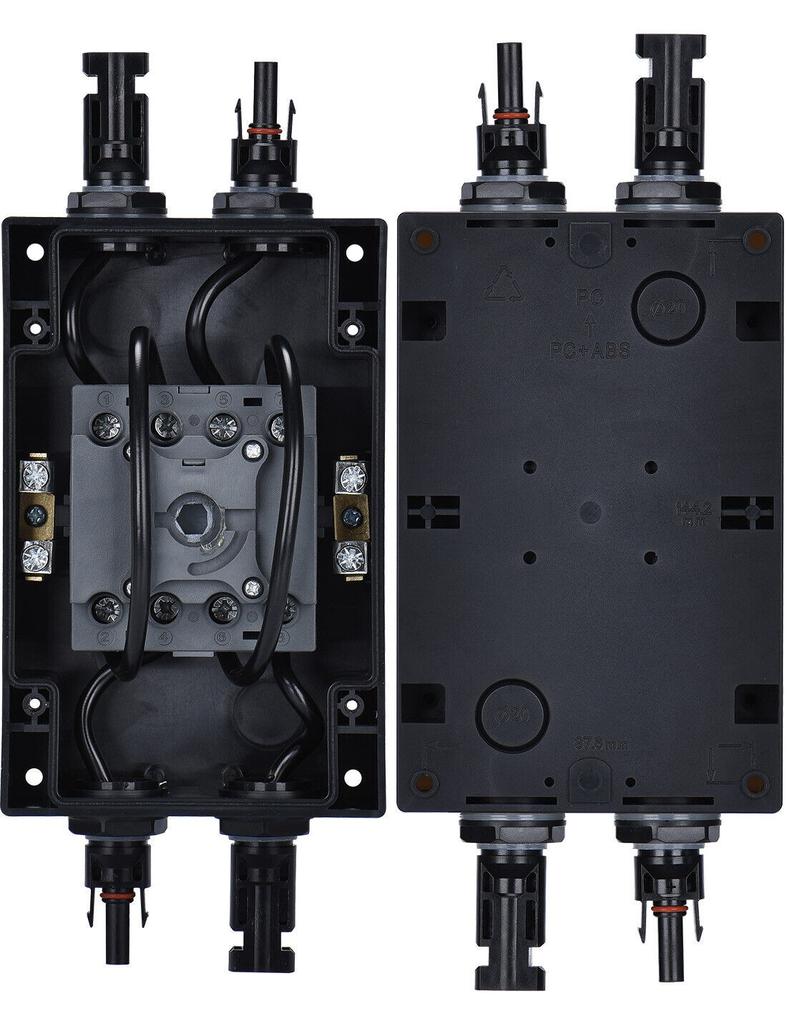 DC1200V PV Isolator Switch IP66 32A Circuit Breaker Solar Disconnect Box