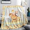 1 Pieza Manta de Franela con Estampado de Dibujos Animados de Animales Lindos Alta Calidad Cálida Cómoda Manta para Todas las Estaciones Perfecta para Regalos Decoración del Hogar