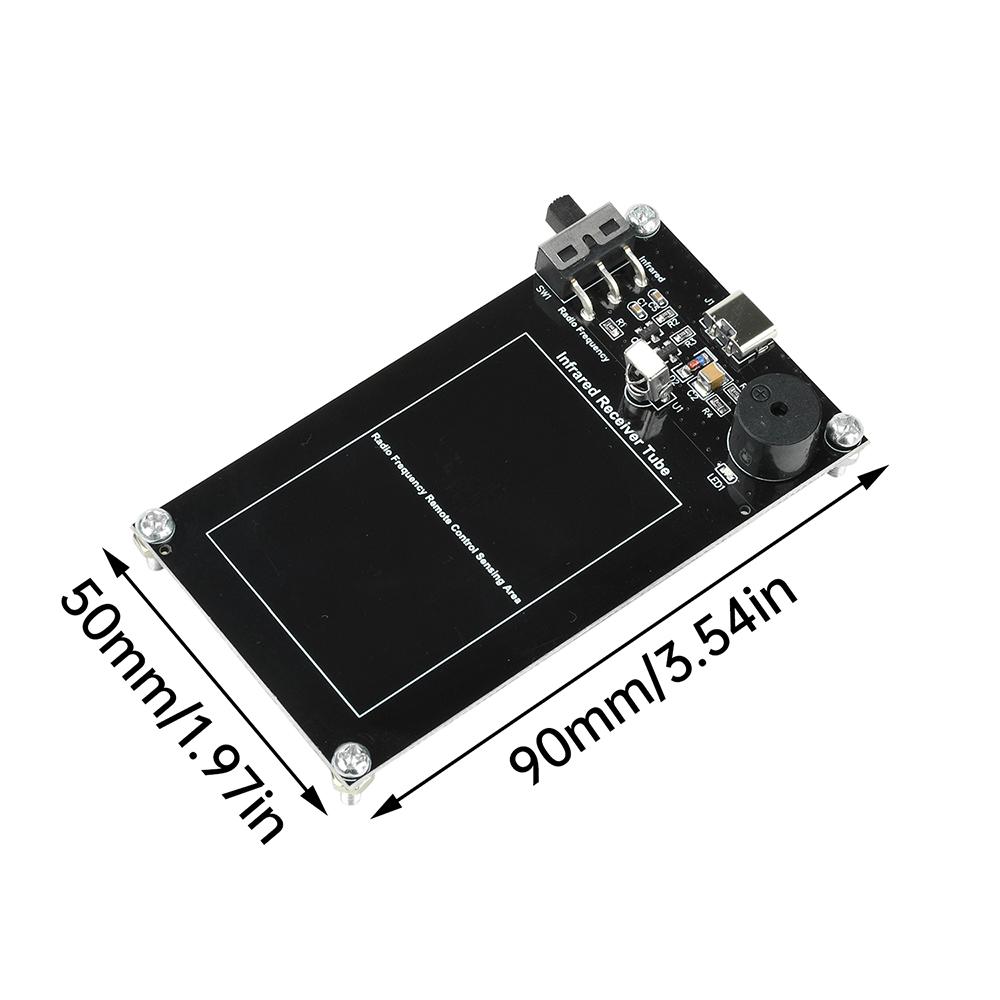 Portable Wireless Remote Control Tester Module Infrared RF Detector Type-C for Home Appliances Garage Doors Electric Vehicles