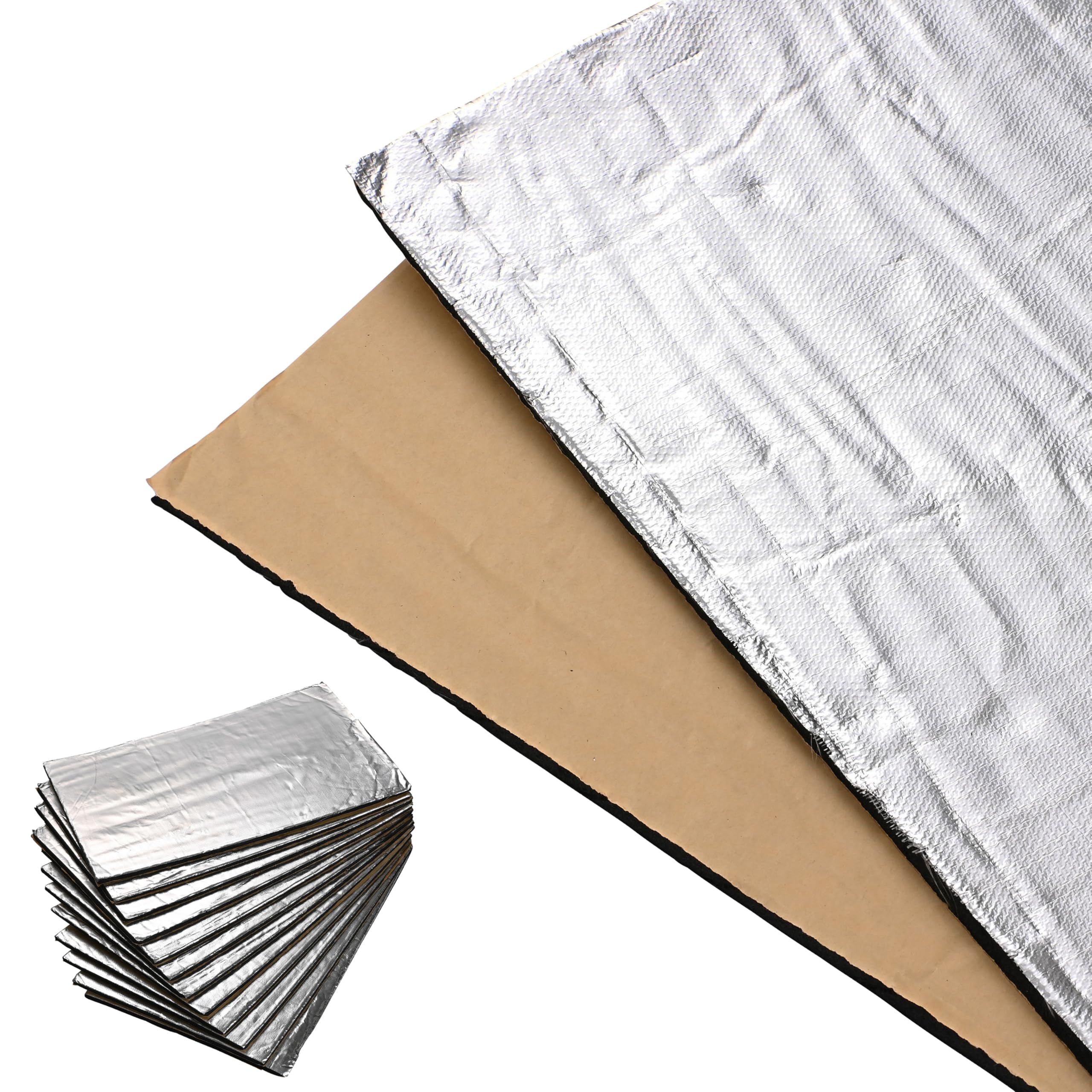 

Ізоляція 50см x 30м 10мм Ізоляція автомобіля Звук Скловолокно Тихий-Мо Лист, Звукоізоляція, (12 аркушів, товсті), Килимок, Вбираючий,