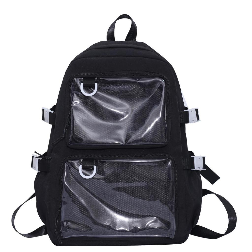 Versatile Large-Capacity Transparent Ita Backpack for Girls and Women