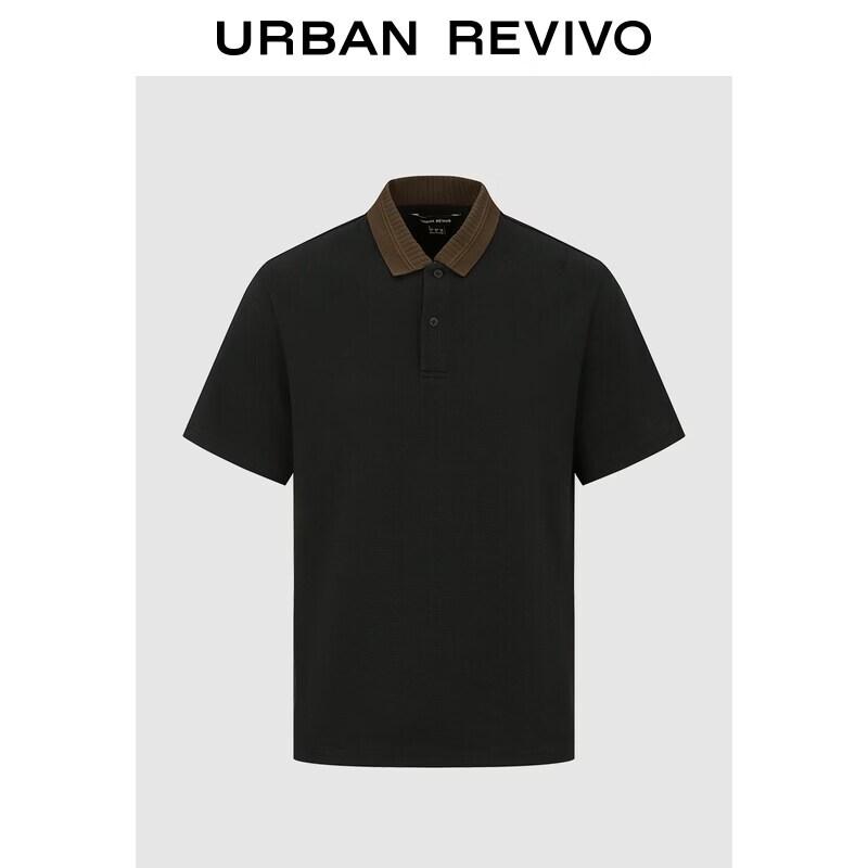 UR2026 Men s Color-Block Half-Placket Polo Shirt XL