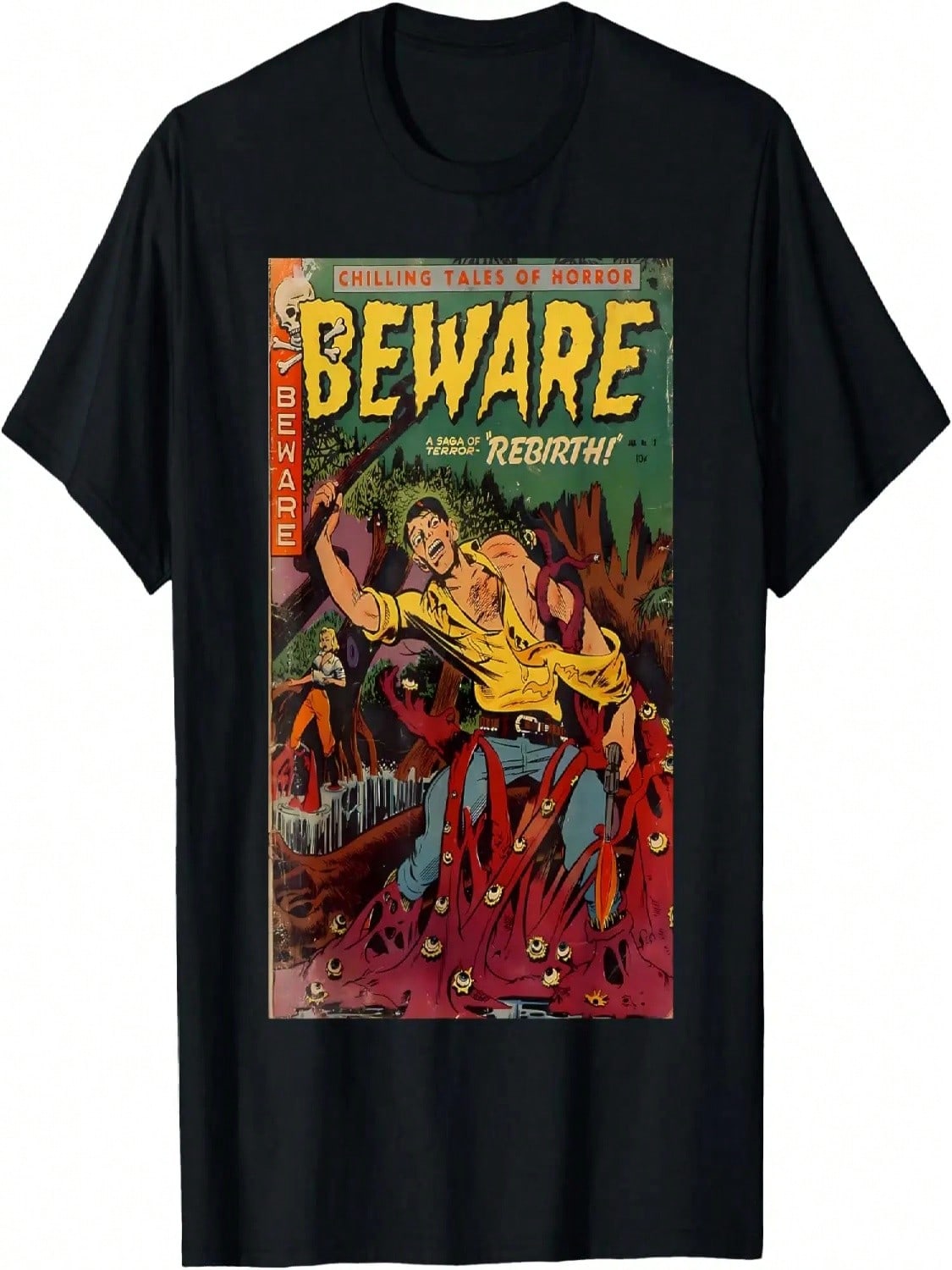 Vintage Horror Stories Pulp Magazine Cool Halloween Costume T-Shirt S разноцветный