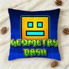MUSIC Game GGeometry Dash Doublesided Printed Square Decorative Cushion Cover for Sofa Living Room Home Decor