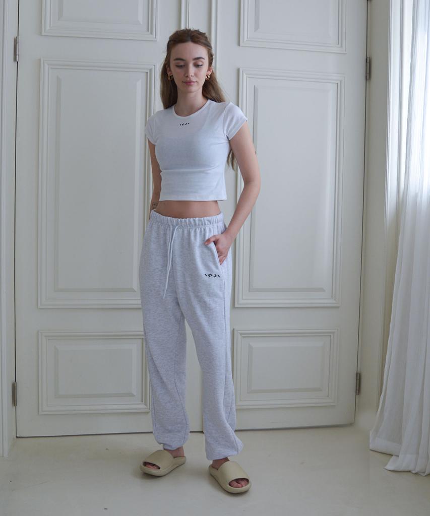 INJIACTIVE Light Jogger Pants Light Gray