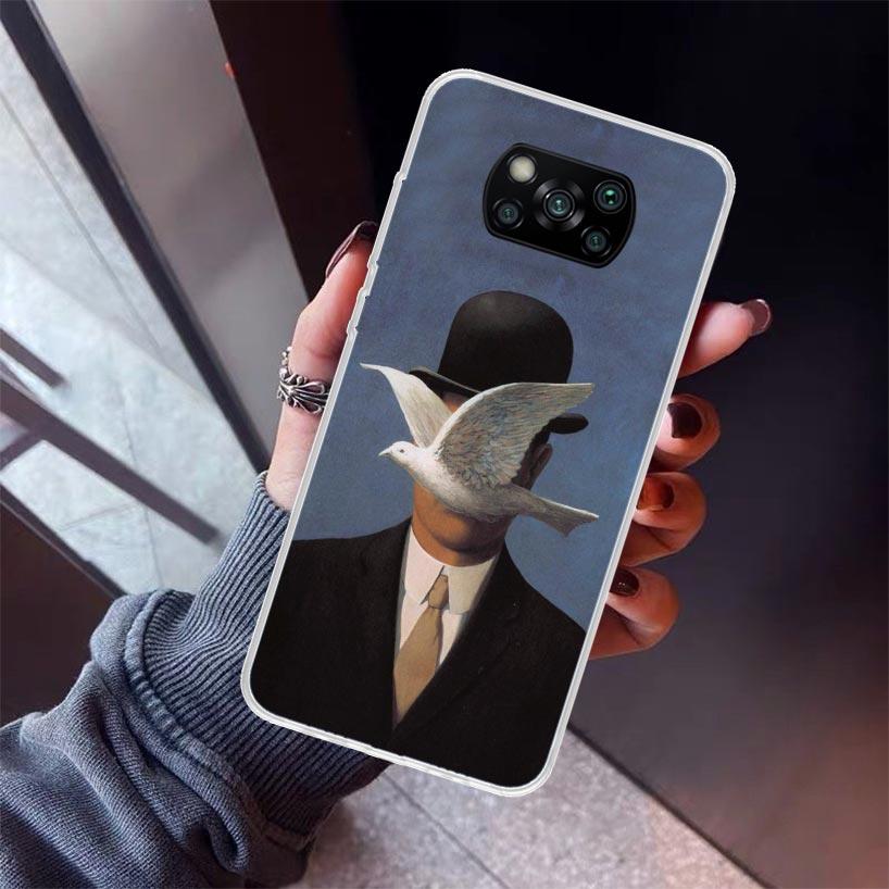 

Rene Magritte Art Phone Case For Xiaomi Poco X7 X6 X5 Pro F7 Ultra Redmi 15C 15 13 13C 12 12C 10 10A 10C 9 9A 9C 9T Shell Poco X Redmi 12C