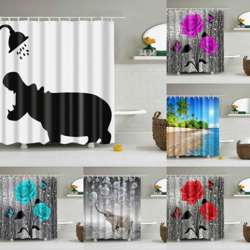 Stunning Waterproof Shower Curtain With Hooks Perfect Bathroom Decoration