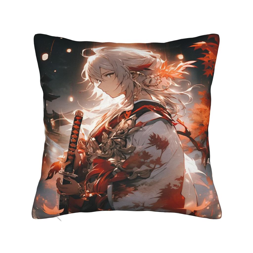Yae Miko Genshin Impact Printing Pillowcases Cushion Cover Pillow Covers Y2K Sofa Decor Zipper Multi Size