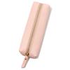Large Capacity Zipper Pencil Case With Texture PU Leather Students School Supplies Organizer