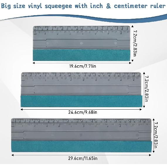 3 Pcs Vinyl Squeegee Tool Large Size Car Window Tint tallation Tool Felt Edge Squeegee Sign Making Wrap Tool for Wallpaper Smoothing Vinyl Graphic