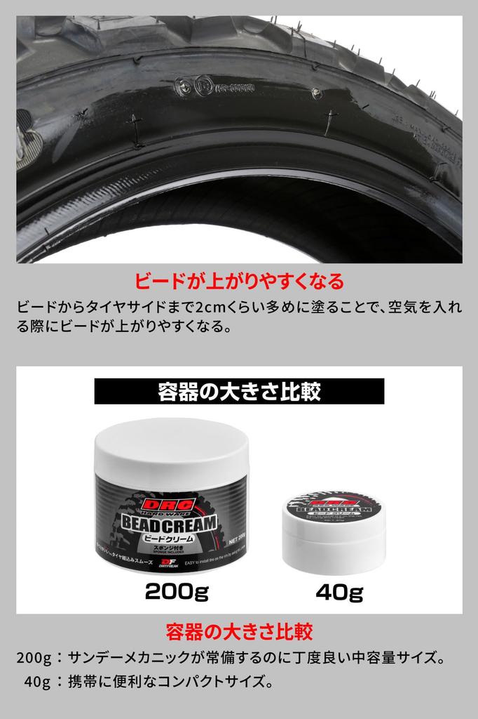 DRC Bead Cream 40g Sponge Included Tire Change Smooth Work