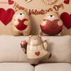 3Pcs Foil Balloons Engagement Anniversary Props Heart Shaped Bear Balloons Cartoon Standing Bear Valentine'S Day Decoration