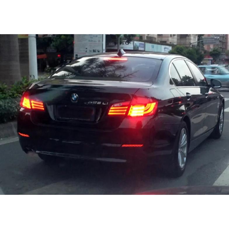 ANGRONG Black Lens LED Rear Bumper Reflector Brake Reverse Light For BMW 5 Series F10 F11 F18