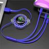 ERQY8 Car Interior 3 In 1 Fast Charger USB Data Cable Accessories For Skoda S Skoda Kodiaq Fabia Kamiq Karoq Octavia 3 A5 Rapid Scala