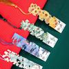 Tassel Pendant Metal Bookmark Metal Floral Painting Bookmark  School Office Supplies