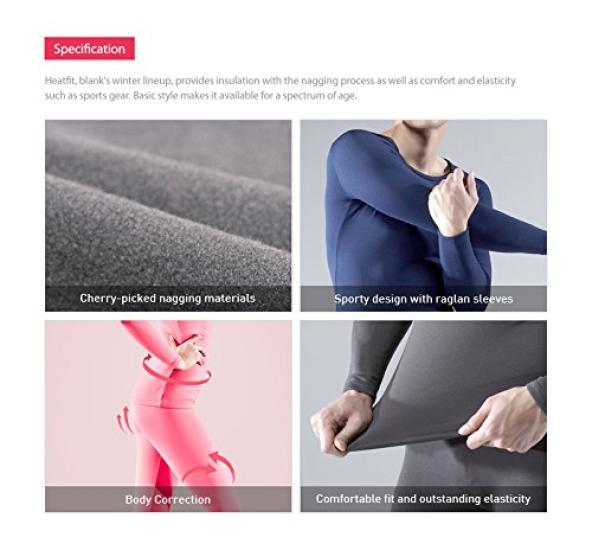 Tesla Heattech Warm Innerwear Set for Thin Long Sleeve Shirt and Long Perfect for and Winter Use Women, Micro-Fleece Lining, Moisture-Wicking,