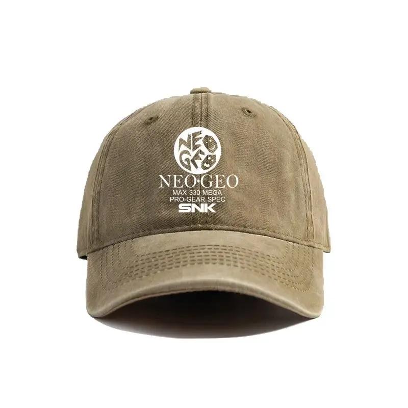 2025 Neo Geo Pro Gear Spec Logo Baseball Cap Distressed Hats Cap Men Retro Outdoor Summer Adjustable Dad Hat  Casual  Versatile