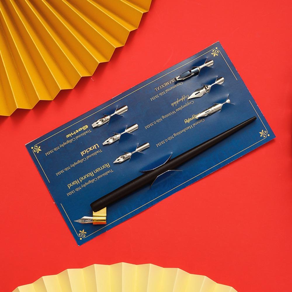 Stainless Steel Tip Dip Pen Kit With Holder Comic Dip Pen Portable Signature Pen  Students