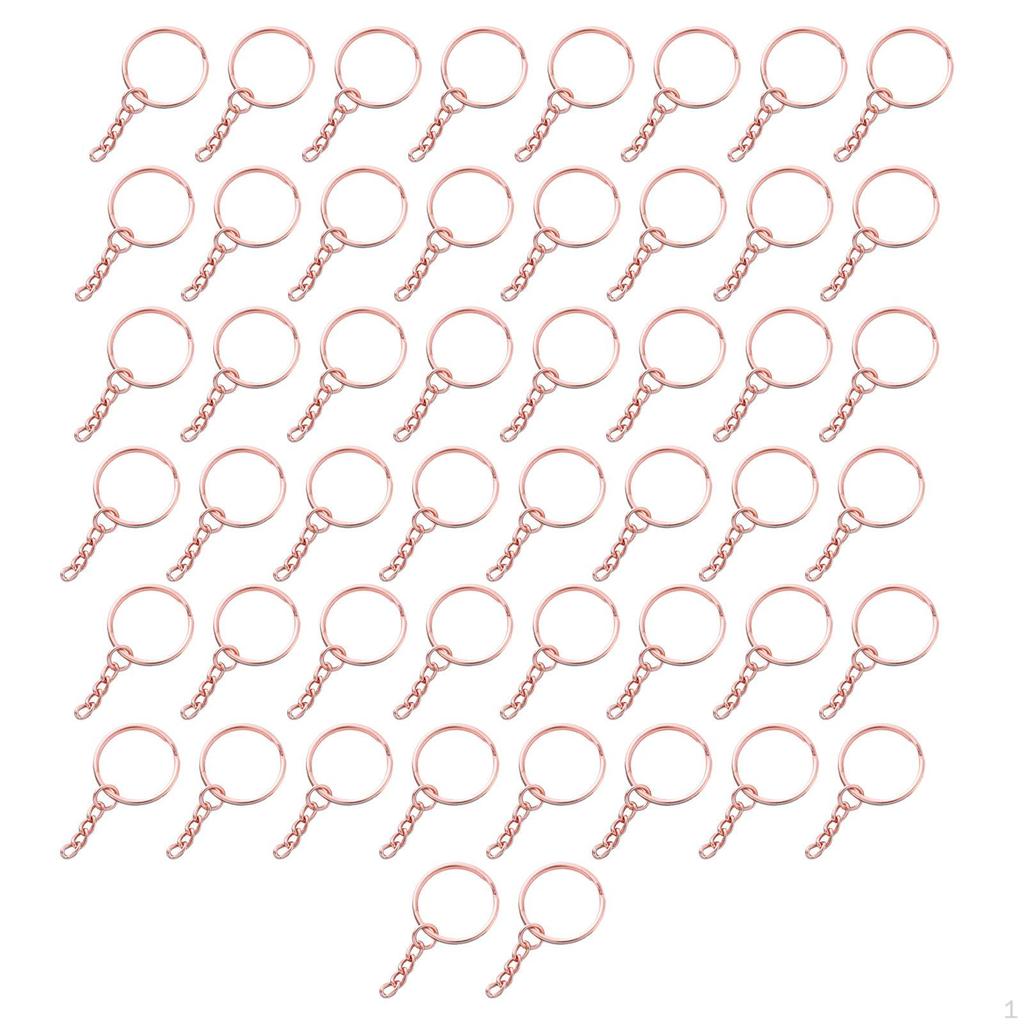 50Pcs 1" 25mm Key Chain Rings Set, Keychain with and Jump Bulk for Jewelry