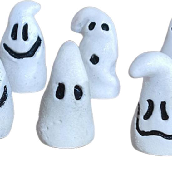 8ks Halloweenská ozdoba duch odolná proti povětrnostním vlivům svítící ve tmě mini figurky duchů Halloweenská párty dekorace