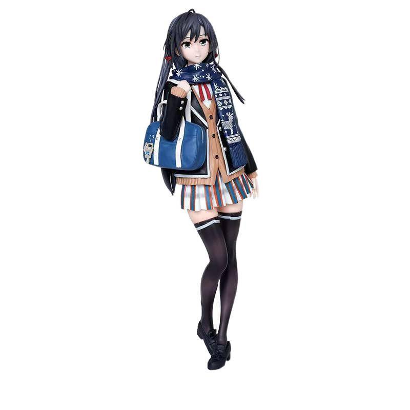 Yukino Yukinoshita Anime Figure Pvc 26Cm School Uniform Collectible Model Desktop Decoration For Anime Hobby Collectors