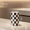 Creative Black and White Checkered Ceramic Lotion Bottle Toothbrush Holder Home Shampoo Refill Bottle Press-type Soap Dispenser