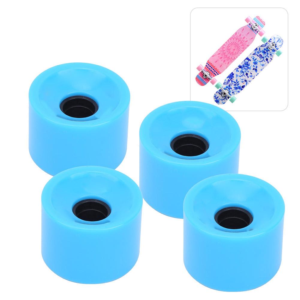 4PCS Set Skateboard High Elastic Colorful PU Wheel Accessory for Most SkateboardsBlue