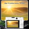 Professional 4K Mirrorless Camera 75MP Double Cameras 18X Digital  9 Photo Mode Portable Detachable Battery Support