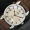 VINTAGE HAND-WINDING REFURBISHED SWISS MENS SILVER COLOR DIAL WATCH A700872-5 R205a-a700872