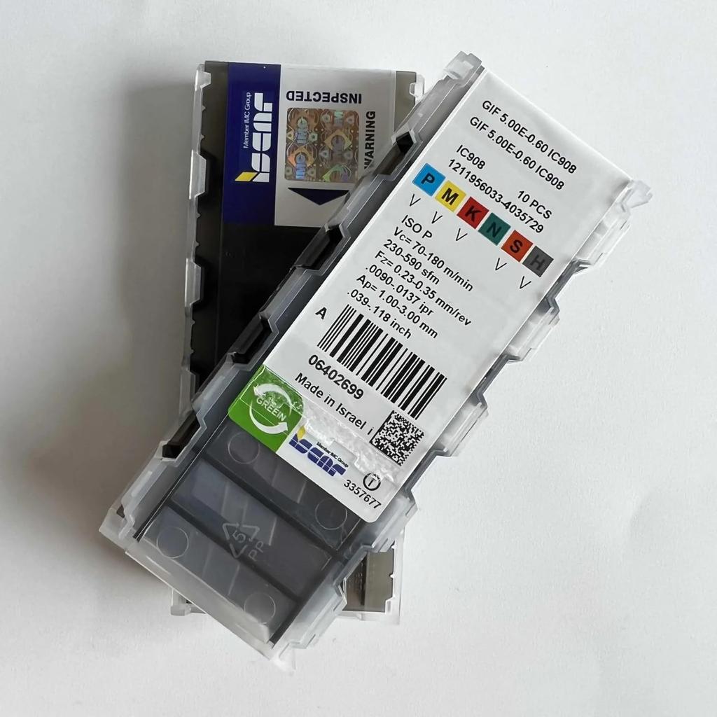 GIF5.00E-0.60 IC908 /Industrial indexable Carbide Inserts 10 PCS