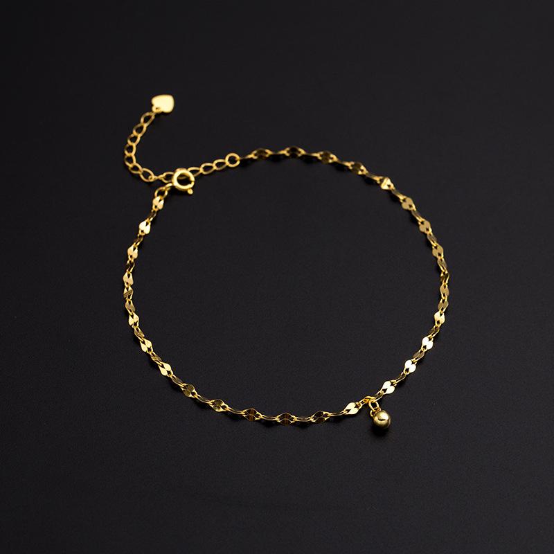 Brățară de gleznă Banyan Tree din argint S925 cu mărgele rotunde - Bijuterii de vară de lux pentru femei, 2022.