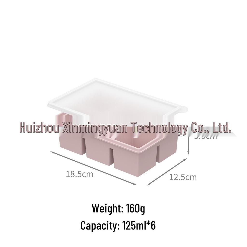 Food-Grade Silicone Ice Cube Tray with Lid: Freezer Mold & Storage Container