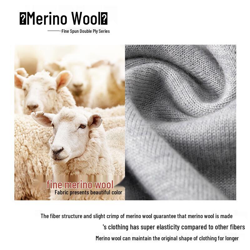 Hengyuanxiang Men's Pure Wool Button Vest Cardigan