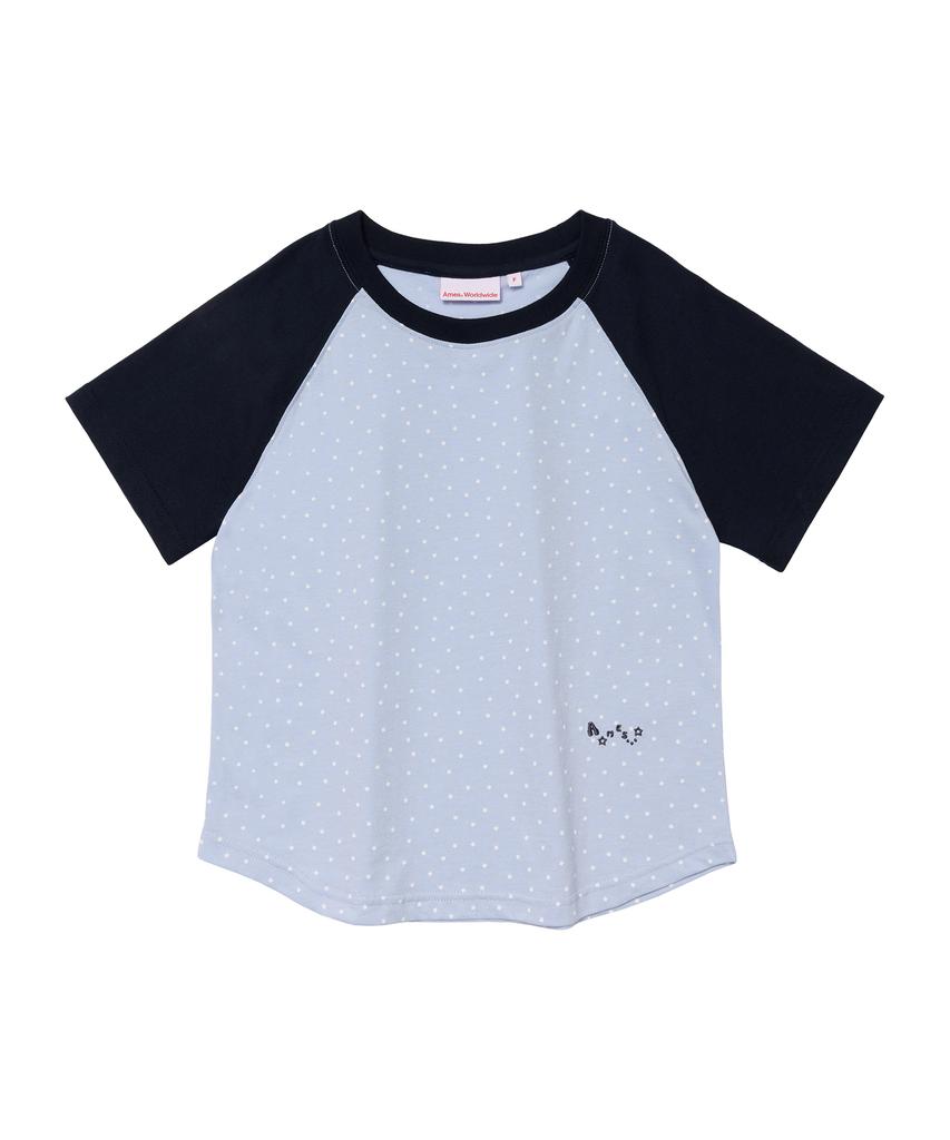 AMES-WORLDWIDE Twinkle Raglan Crop Tee Blue