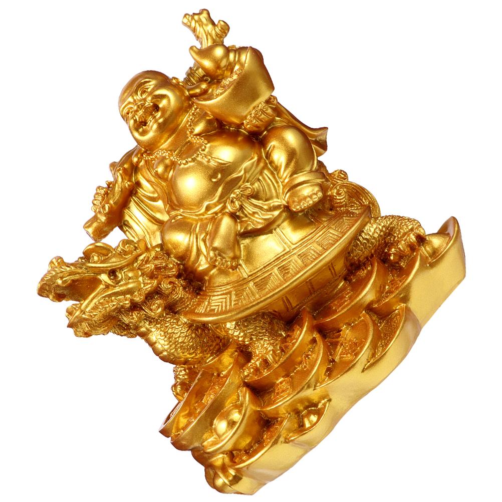 Statuen Handwerk Dekor für Zuhause Retro Harz Schreibtisch Buddha Schmuck Zarter Tisch Golden Haushalt Büro