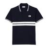 Mens Striped Premium Cotton Polo Shirt