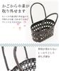 Nishiki Bamboo Basket Bag, Perfect for Yukata and Jinbei, with Detachable Drawstring, Large Capacity Handbag (Red901)