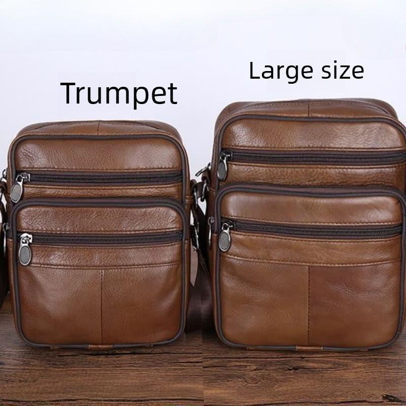 Men's genuine leather shoulder bag messenger bag