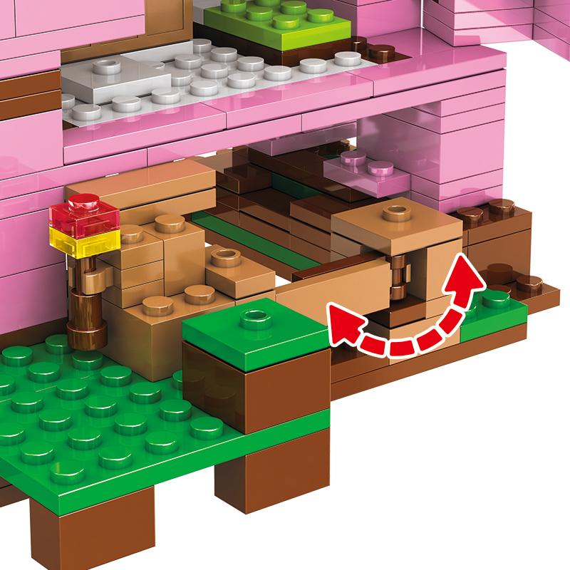 387PCS,Piggy House, Children's Educational Building Blocks Toy, Christmas Gift, Birthday Gift