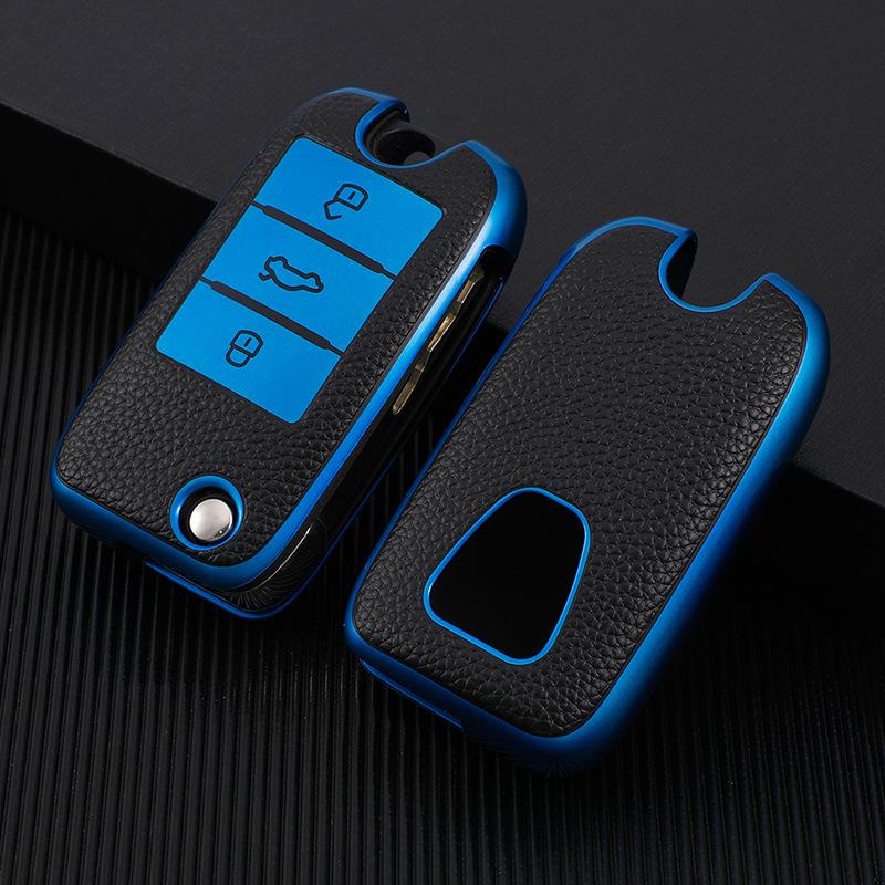 Étui pour clé Roewe pour 350/ RX5 Plus/ RX5 Max/ Ei5/ i6/ RX3/ RX8/ Clever - Sac à motif cuir