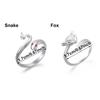 Adjustable Rotatable Bee Fox/Snake Knitting Loop Crochet Ring Yarn Guides Finger Wear Thimble Ring