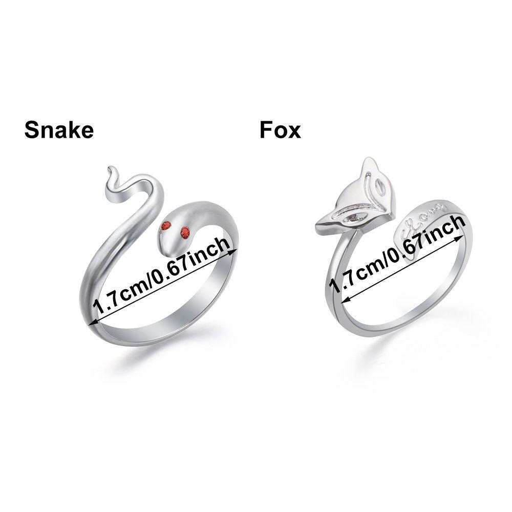 Adjustable Rotatable Bee Fox/Snake Knitting Loop Crochet Ring Yarn Guides Finger Wear Thimble Ring