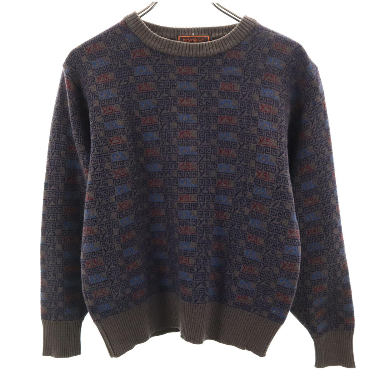 

YVES SAINT LAURENT 90s Wool Old Overall handle Long sleeve sweater S knit Women Used