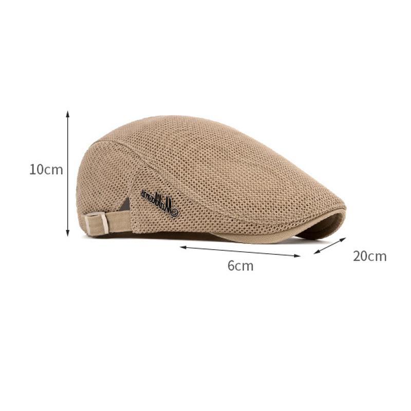 Sommer Mesh Atmungsaktive Herren Schirmmütze Britische Baskenmütze Outdoor Sonnenschutz Schiebermütze